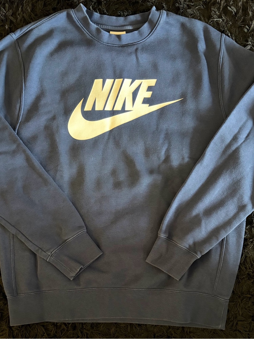 Nike Crewneck Sweatshirt in Navy with White Swoosh
